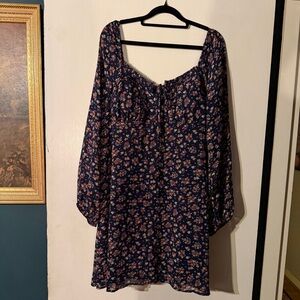 Lily Rose Navy Floral Dress